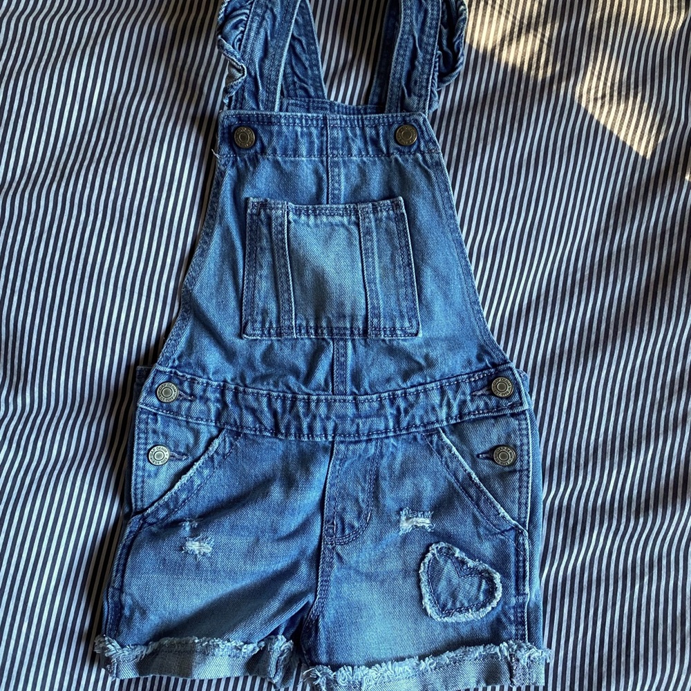 Gap kids denim overall shorts 4yo